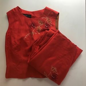 Vintage Floral Pant Suit